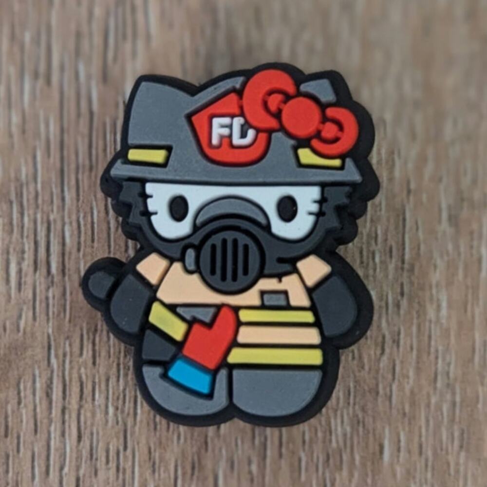 4 for $10 - Mix n Match Hello Kitty Firefighter FD Croc Charm Jibbitz Halloween